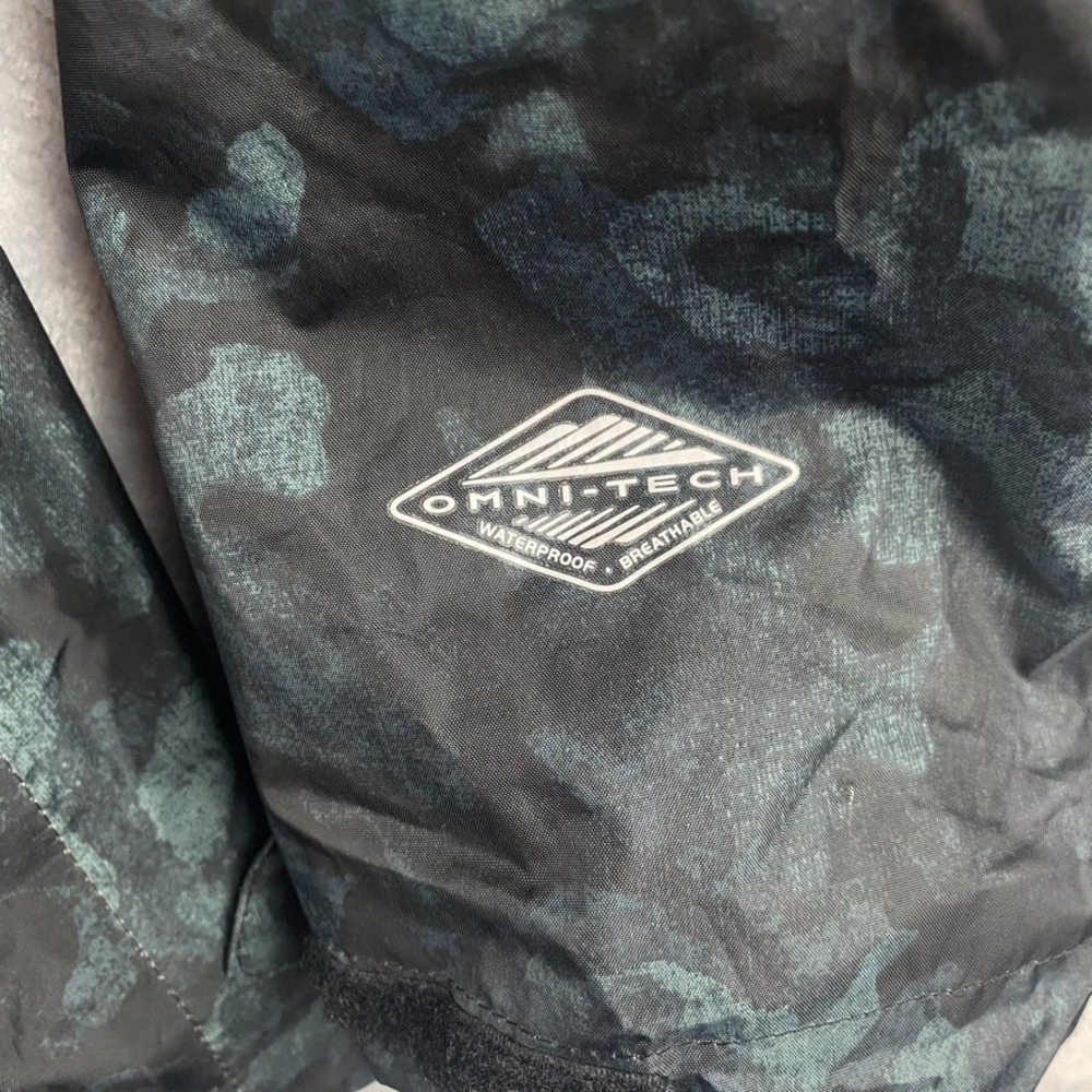 Columbia Jacket Women Medium Black Arcadia Print Omnitech Windbreaker Waterproof - Picture 4 of 12